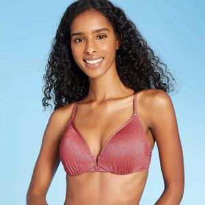 Women's Lightly Lined V-Wire Bikini Top Size 38DD